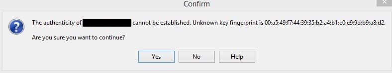 Confirm host key