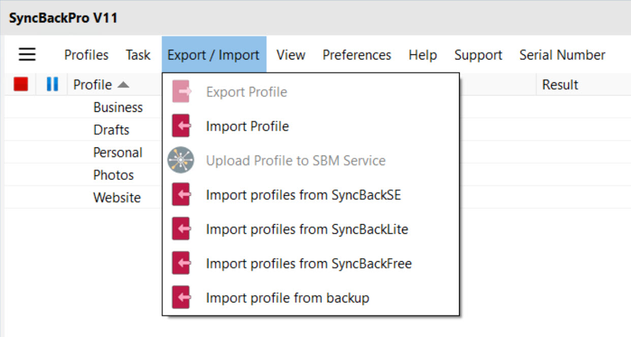 export-profiles