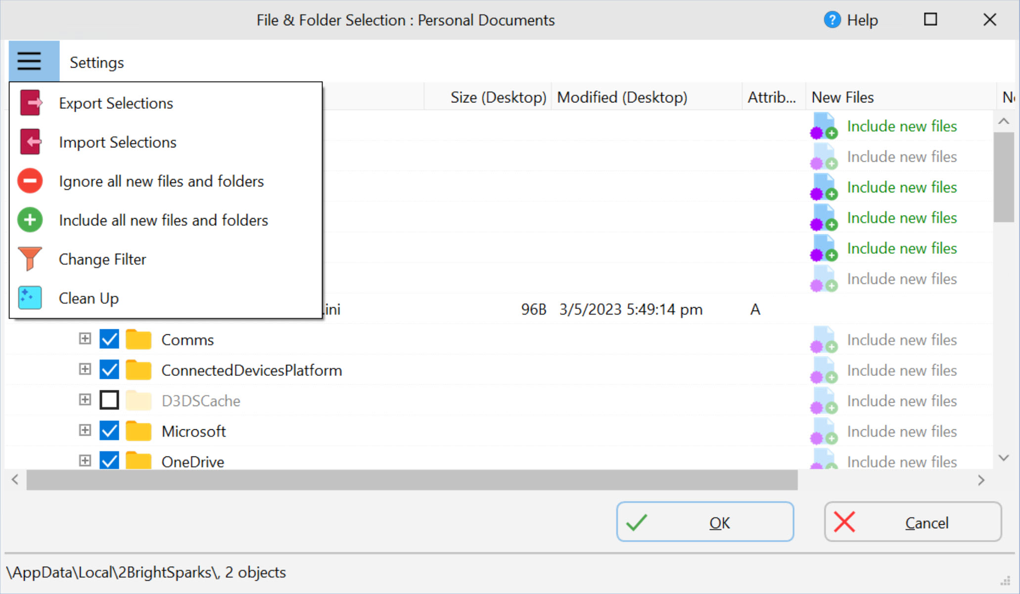 file-folder-selection-menu