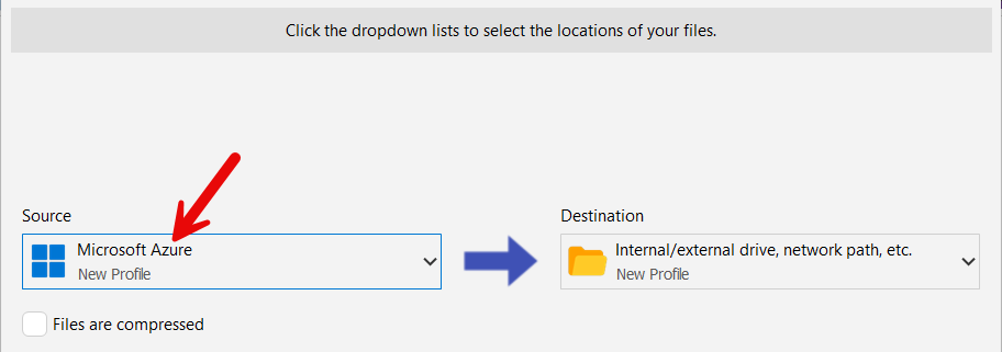 Setting Source to Azure